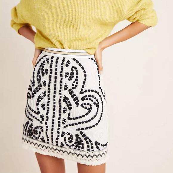 Anthropologie Dresses & Skirts - NWT Anthropologie Maeve Carys Embroidered Embellished Mini Skirt